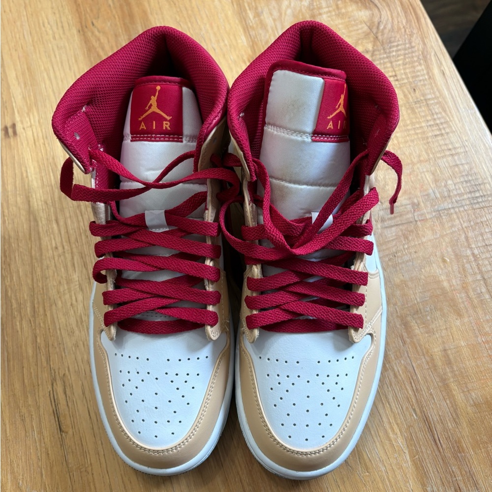 Air Jordan 1 Mid 'Light Curry Cardinal  9